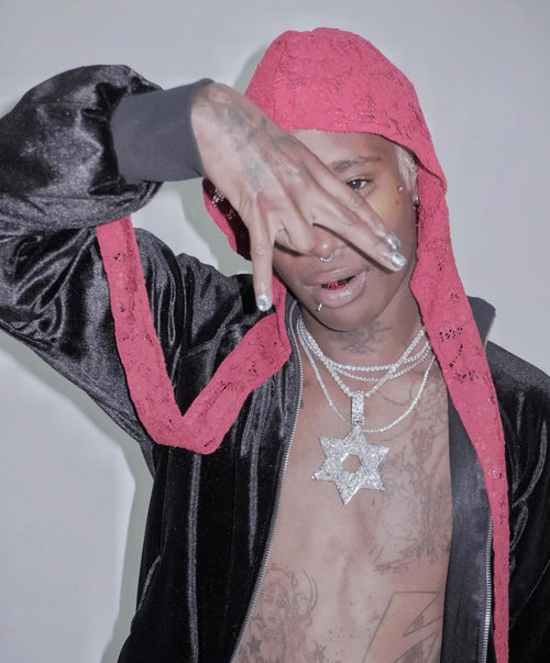 Red Lace Durag